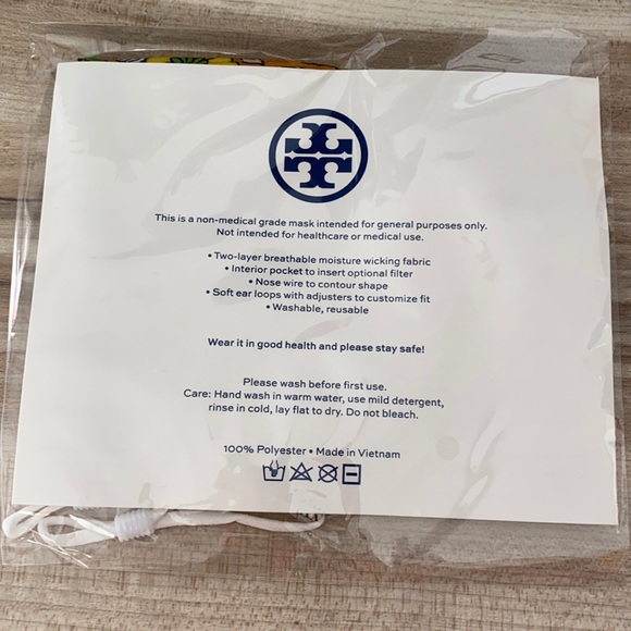 ❤️ Tory Burch Floral Printed Face Mask New💐 - Picture 3 of 5